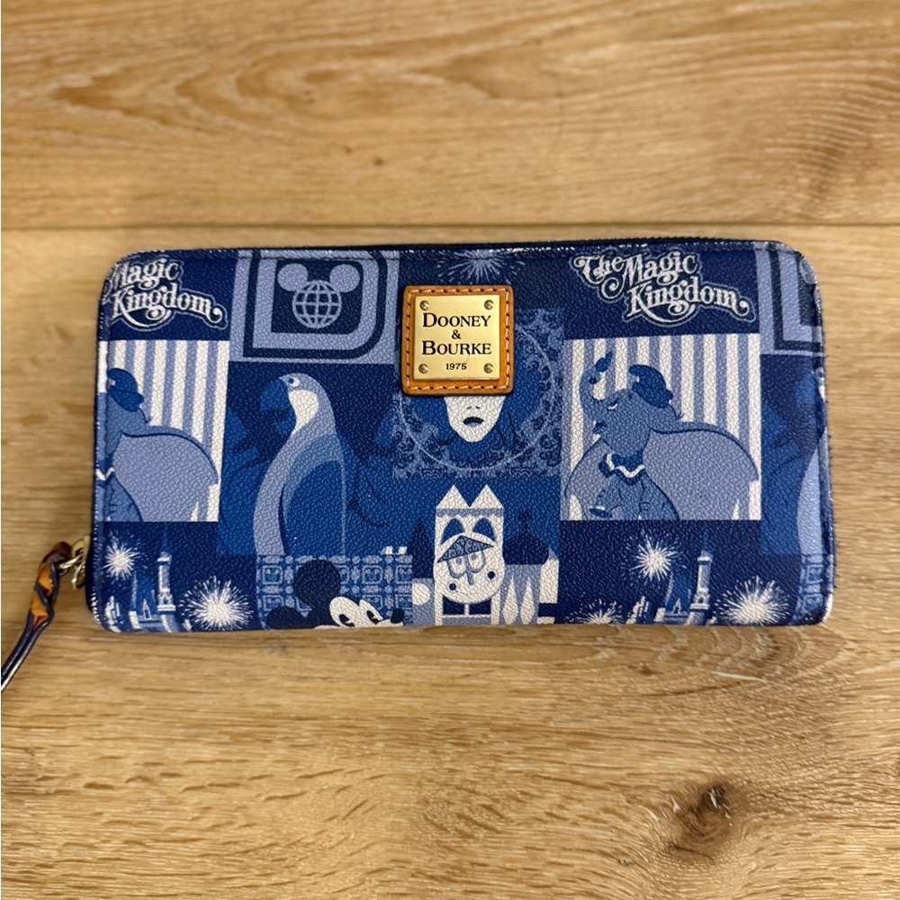 Dooney & Bourke 45th Anniversary Magic Kingdom Zip Wallet EUC